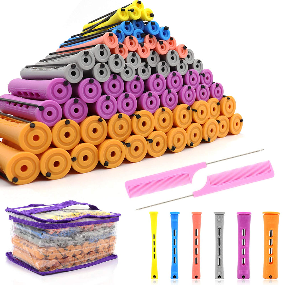 Lovppy 120pcs perm rods set in vibrant colors for flexible home curling.