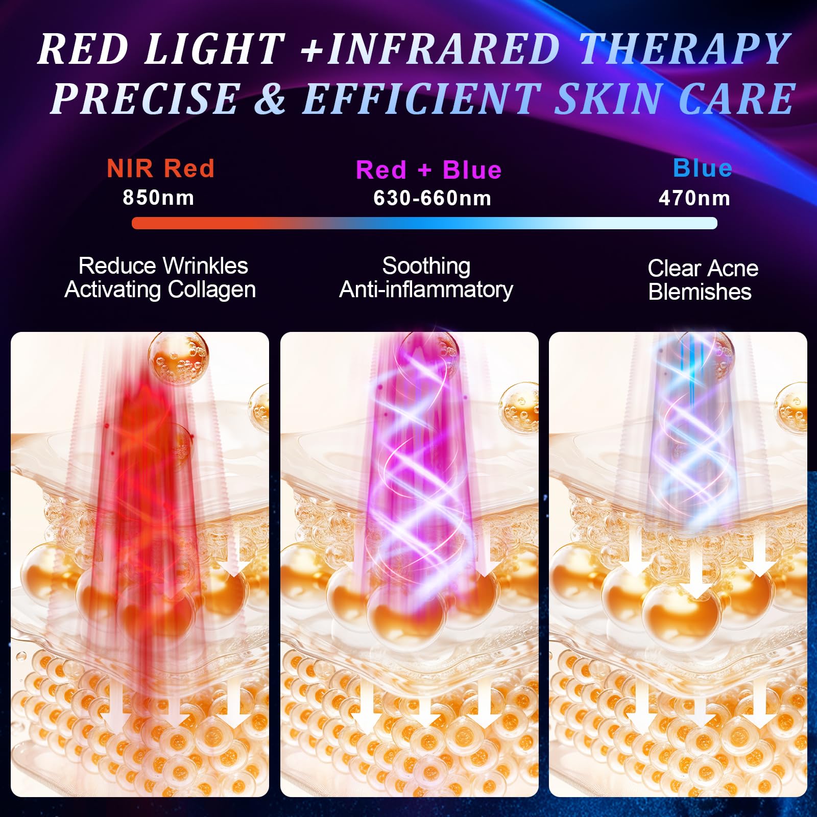 Lovsheme near-infrared red light mode featured for deeper skin support.