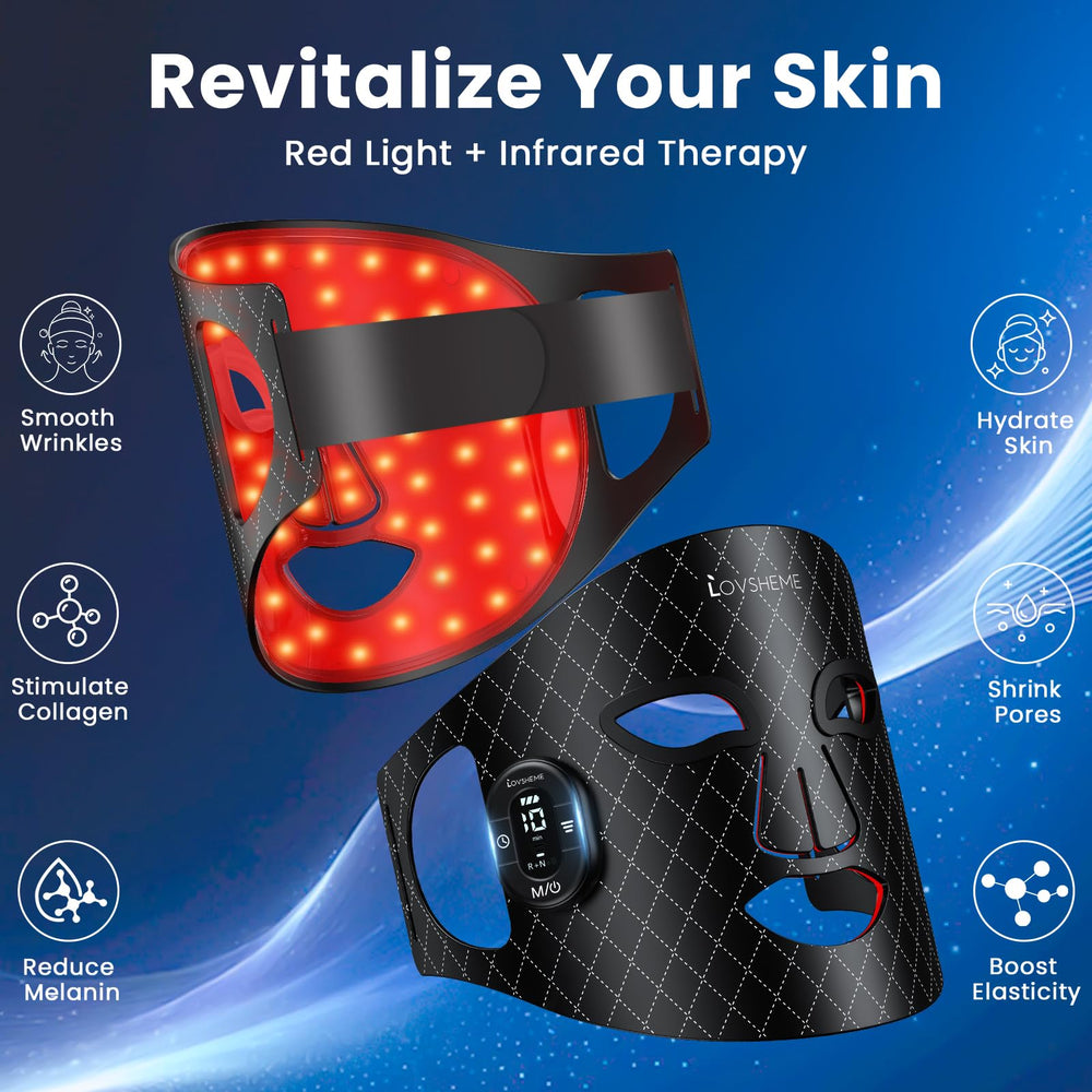 Lovsheme red light mask with 3 modes for targeted skincare
