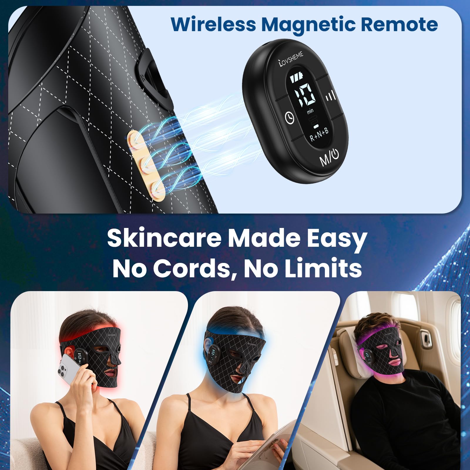 Lovsheme red light mask shows 320 LEDs for full-face coverage