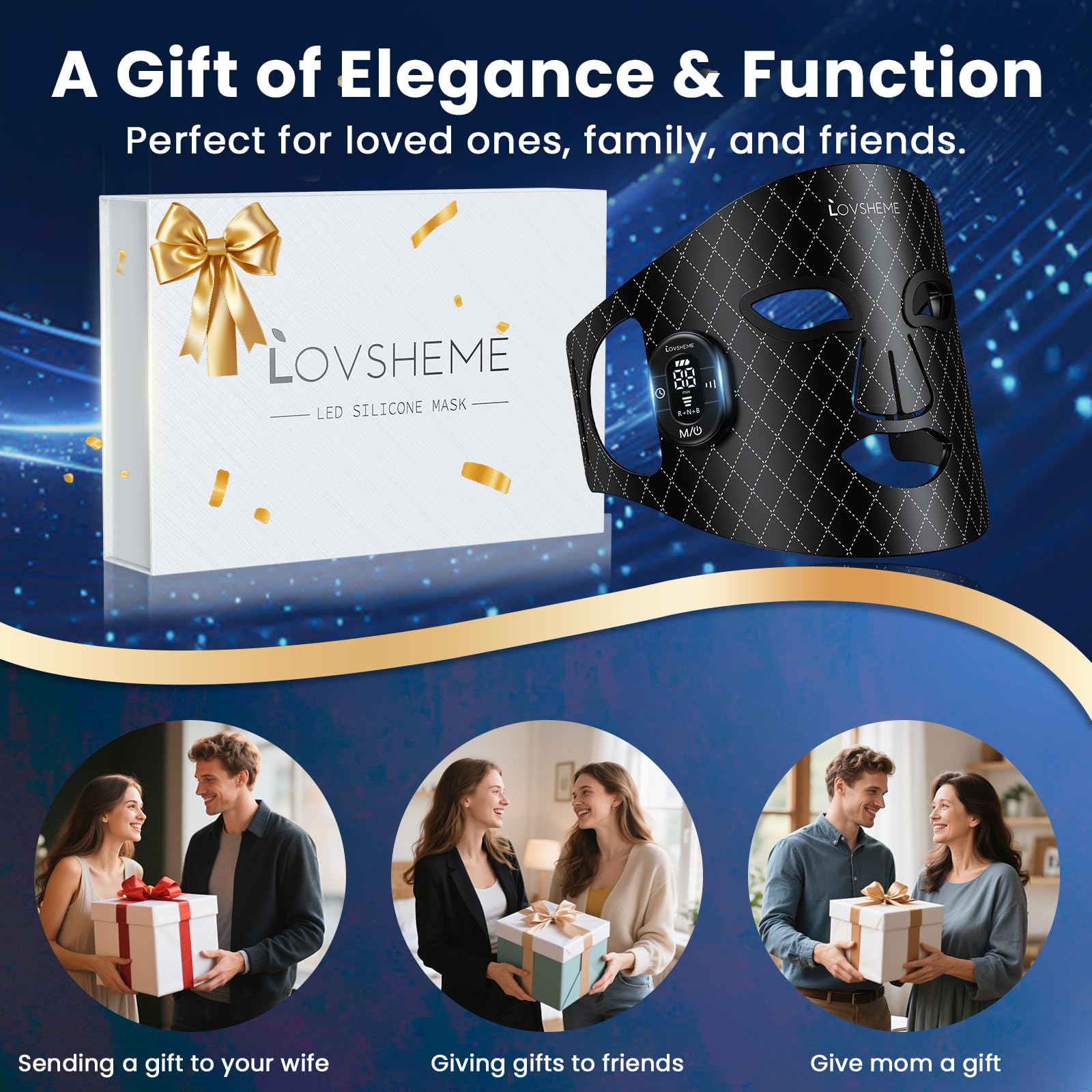 Lovsheme red light mask at-home spa moment for self-care