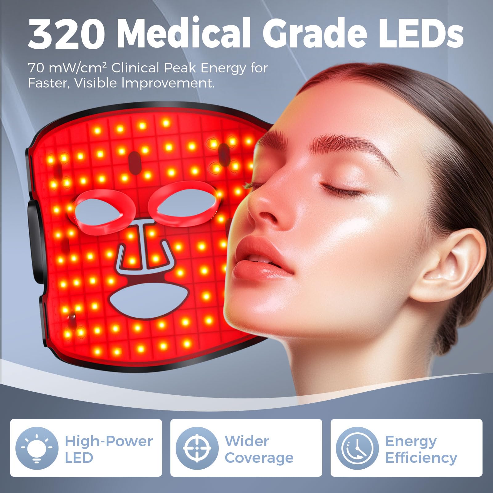 Lovsheme red light therapy face mask remote control simplifies mode switching during routines.