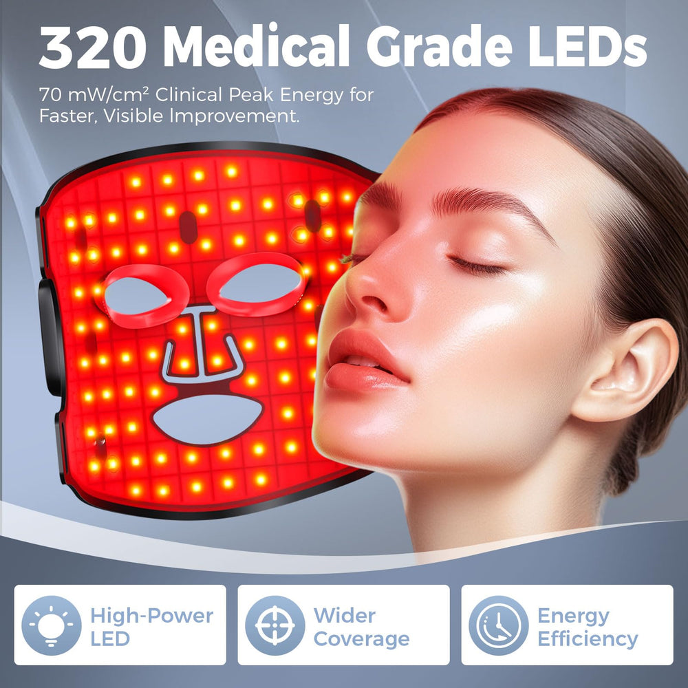 Lovsheme red light therapy face mask remote control simplifies mode switching during routines.