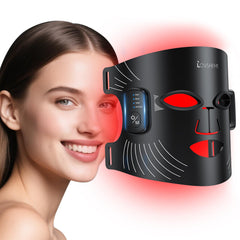 Lovsheme red light therapy face mask wireless front view aids convenient at-home skincare routines.