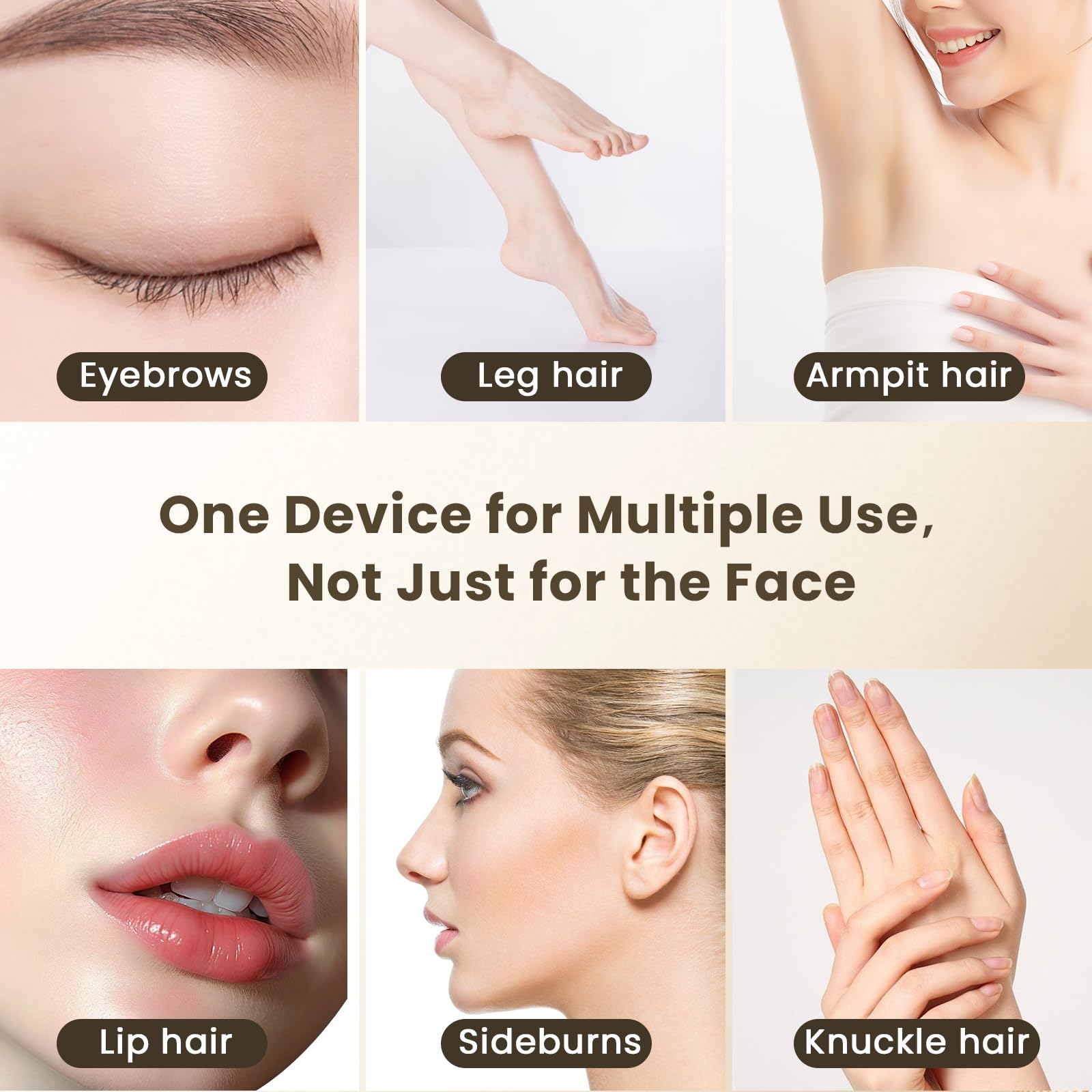 Lovsheme Sonic Dermaplane Razor removes peach fuzz for smoother skin.