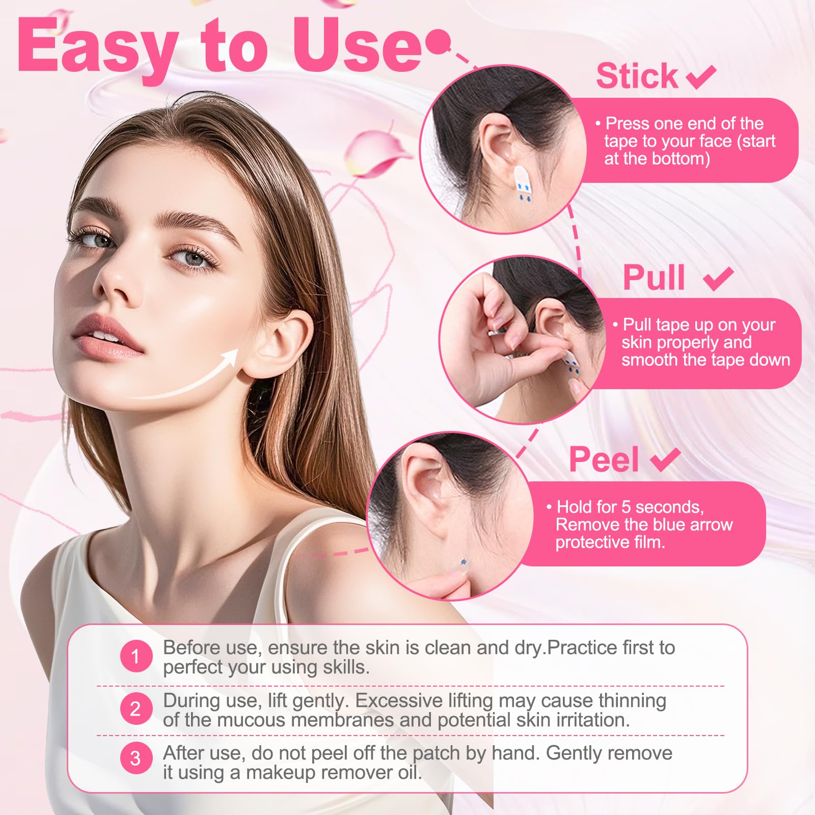 Loxbcin 02mm thin breathable face-tape closeup emphasizes ultra-thin comfortable wear.