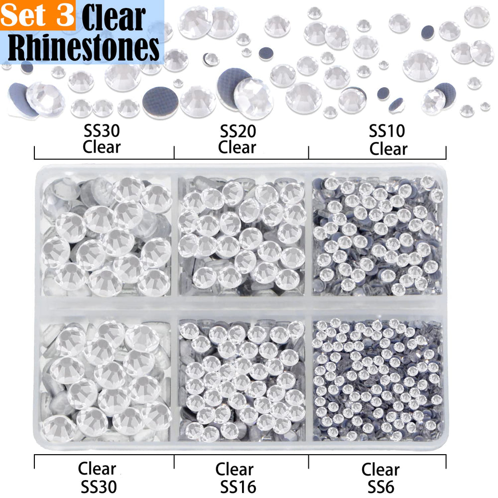 LPBeads hotfix rhinestones black-crystal stones add contrast to designs.