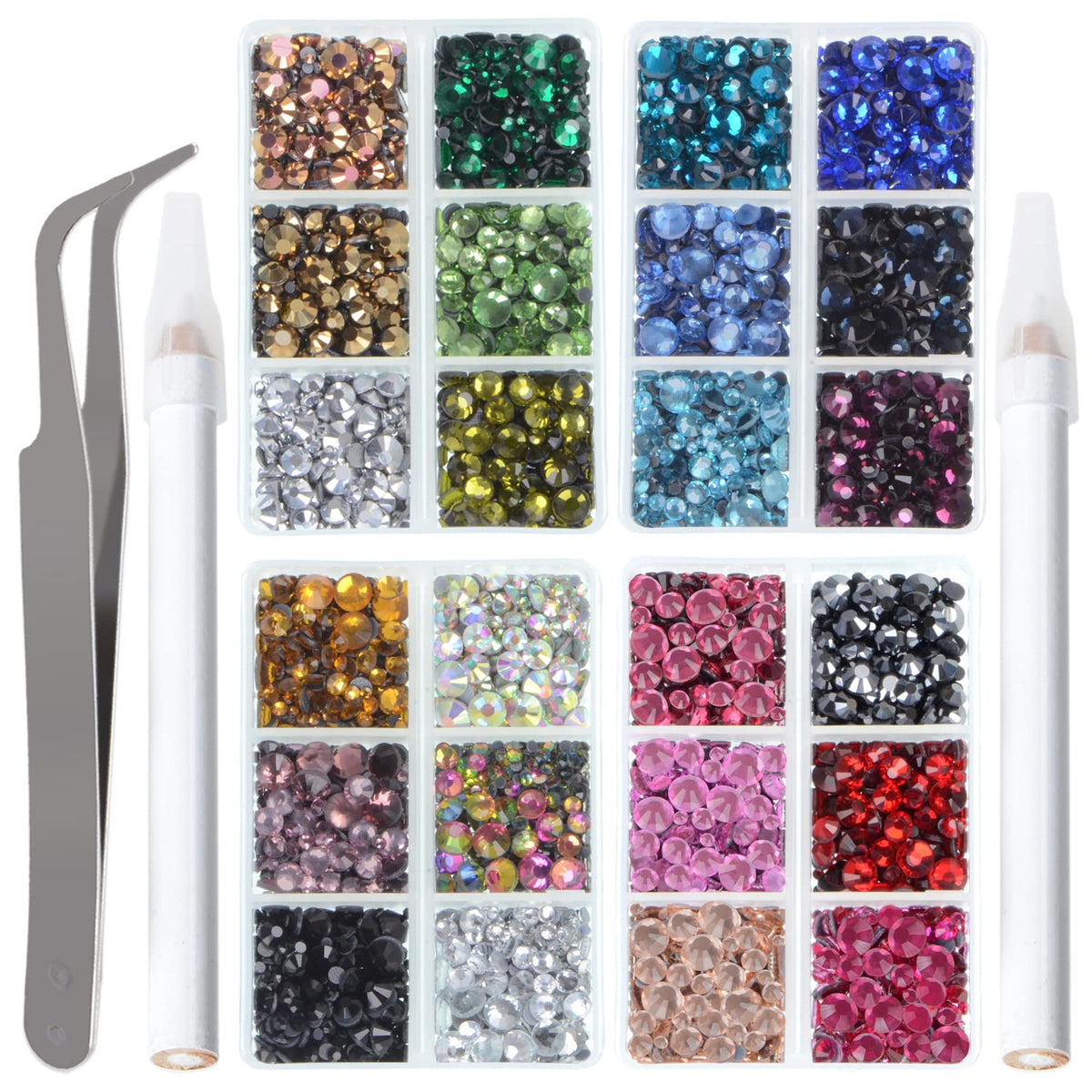 LPBeads hotfix rhinestones mixed colors set for versatile craft and apparel embellishment.