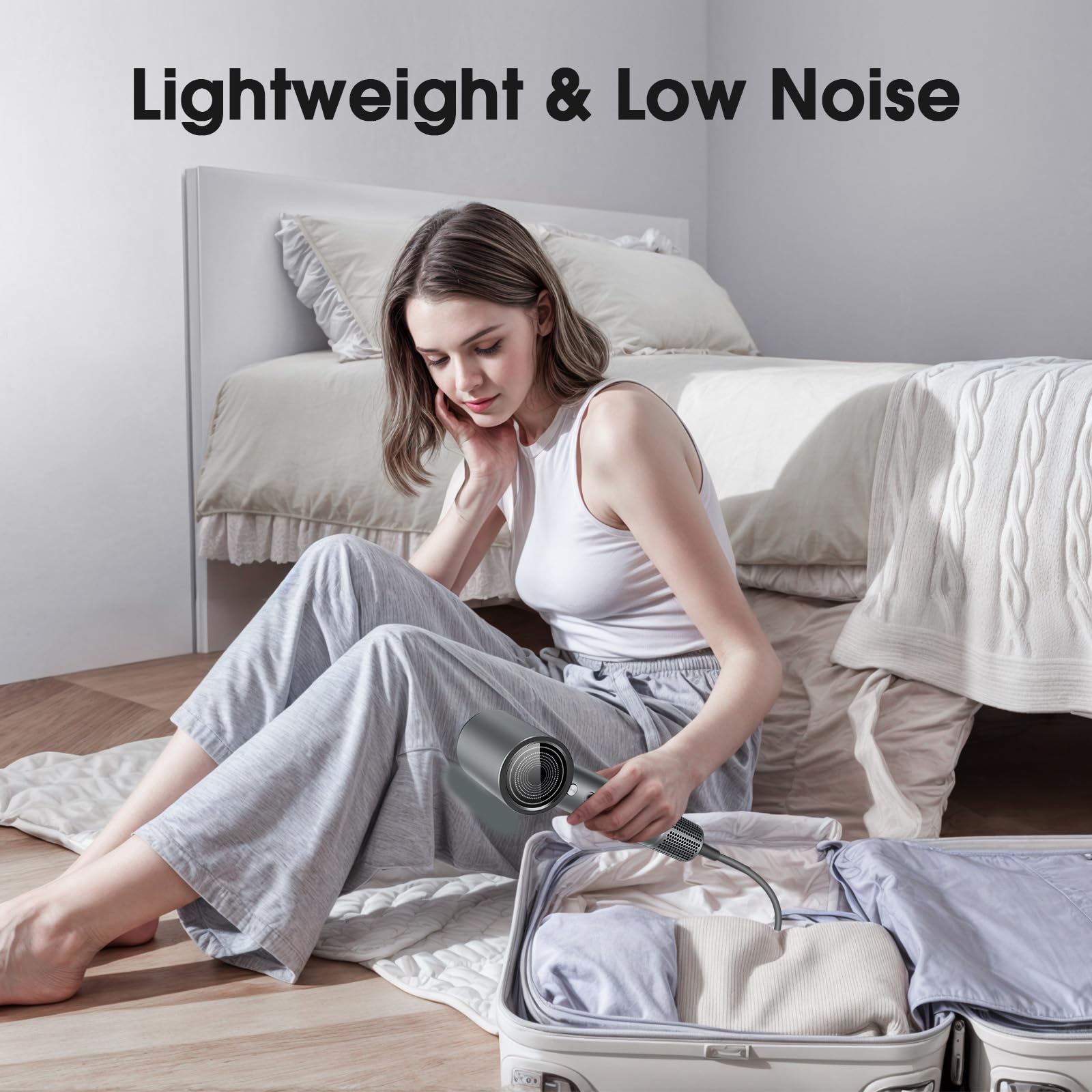 lpstea hair dryer long-hair drying time visual highlights efficiency.