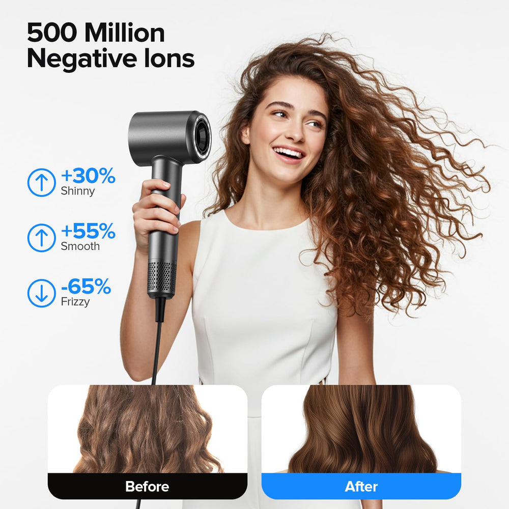 lpstea hair dryer demonstrates rapid drying performance for various hair lengths.