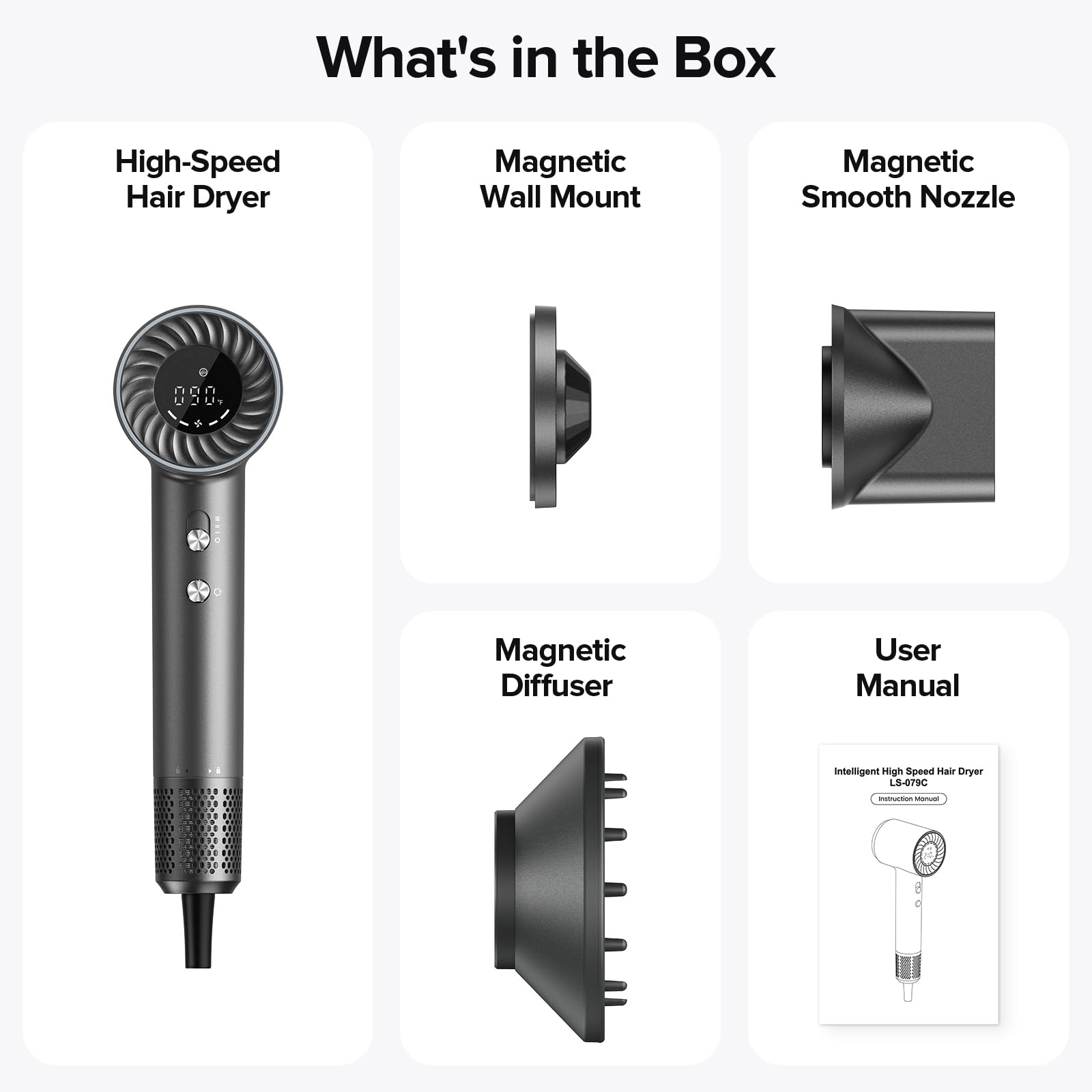 lpstea hair dryer lightweight and travel-friendly for portability.