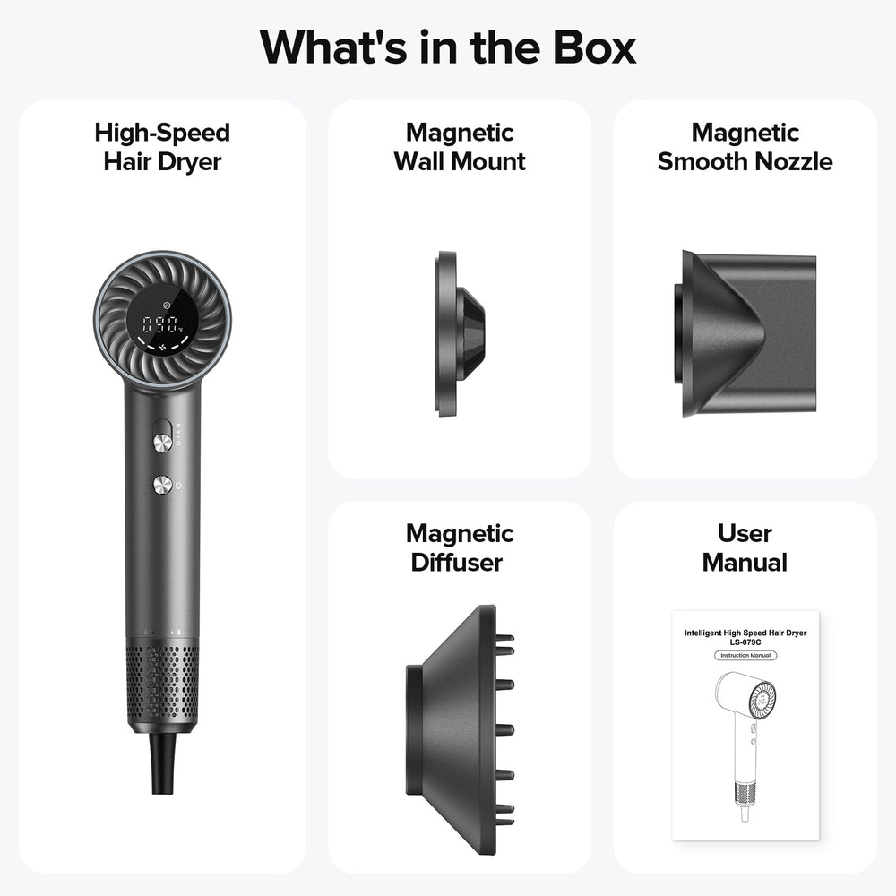 lpstea hair dryer lightweight and travel-friendly for portability.