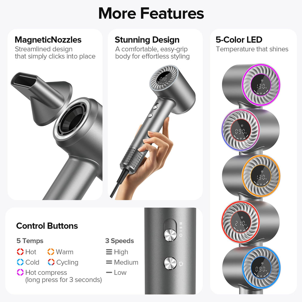 lpstea hair dryer low noise operation keeps mornings calm and efficient