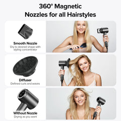 lpstea hair dryer offers thermo-control for customized styling results.