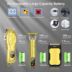 LQT LED power display keeps battery status and oil alerts visible.