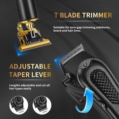 LQT Men's Pro Hair Clippers Kit quiet motor supports peaceful nighttime styling and dorm use.