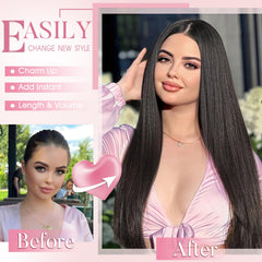 LRSICAL long straight 22-inch extensions deliver dramatic length for special occasions.