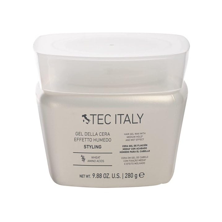 LSDGUS Tec Italy Wet Look styling gel bottle offers flexible hold.