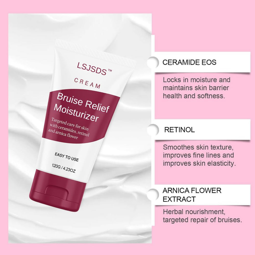 LSJSDS Bruise Cream on legs demonstrates smoothing skin texture and even tone.