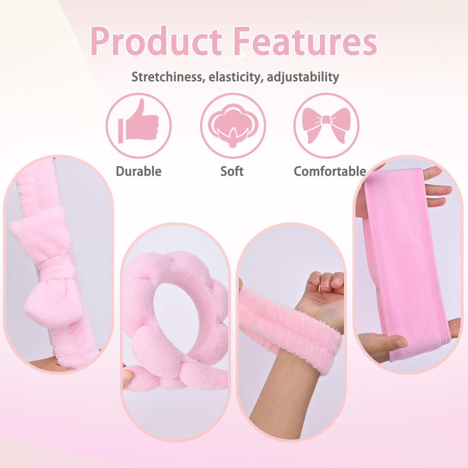 LTHYHJ Plush hair loop keeps strands managed while cleansing or drying.