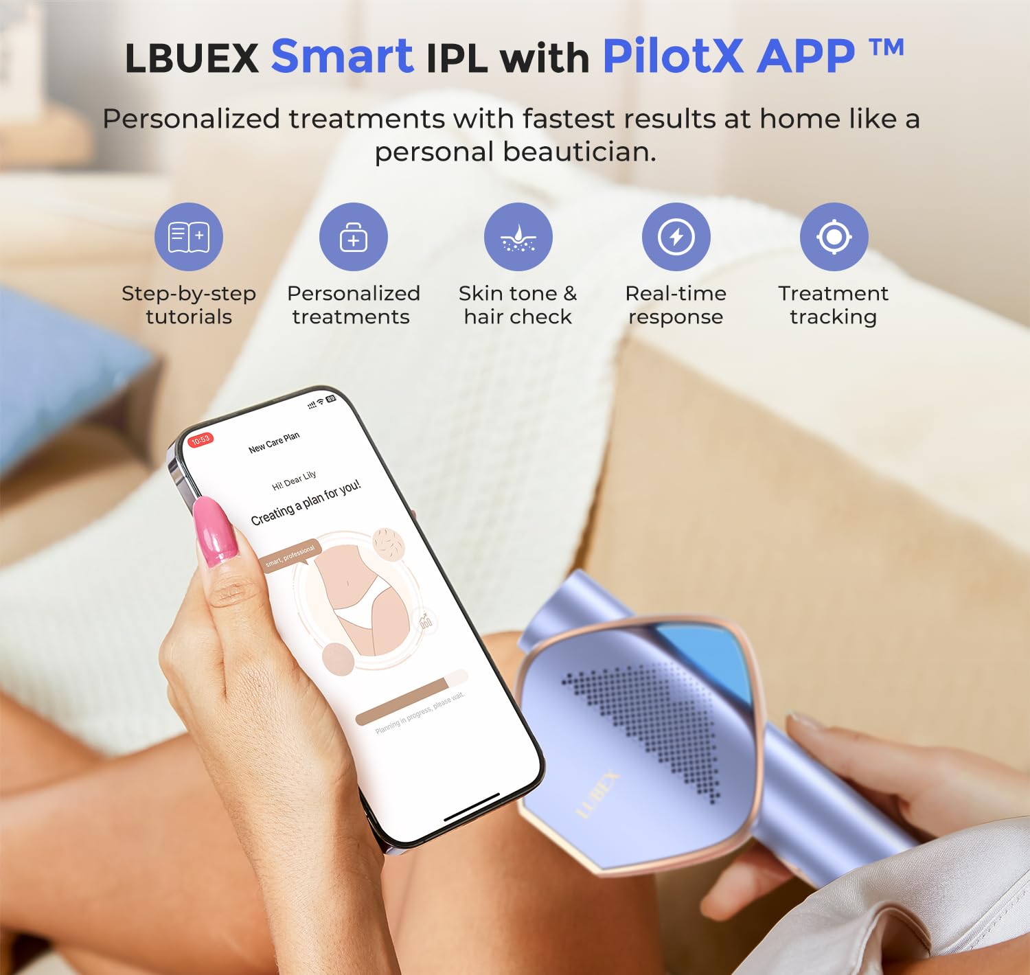 LUBEX armpits treatment shot emphasizing versatile body use.