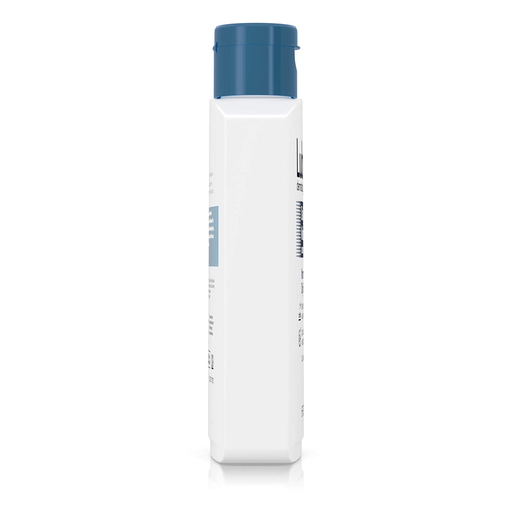 Lubriderm Daily Moisture vitamin B5 ingredient closeup signals skin-barrier support through daily use.