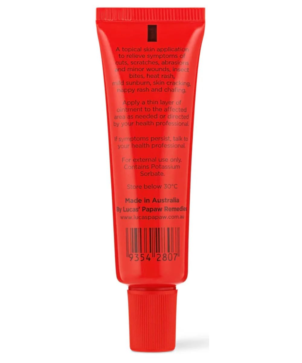 Lucas Papaw Ointment lip applicator use demonstrates targeted lip care and dryness relief.