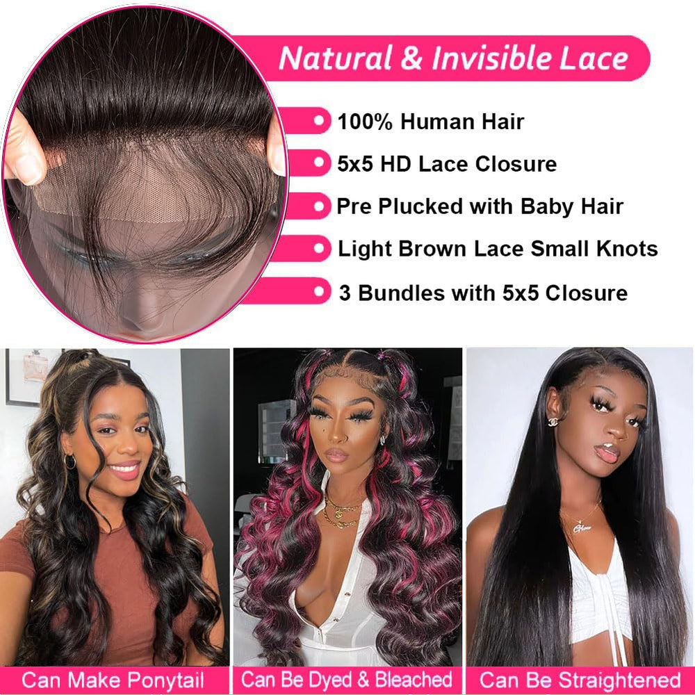 Lucasha pre-plucked hairline baby hairs detail provides realistic front for easy styling.
