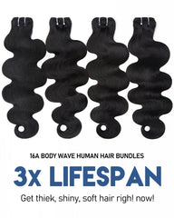 Lucklady 16A raw bundles body wave 24in offers dramatic length and versatile styling