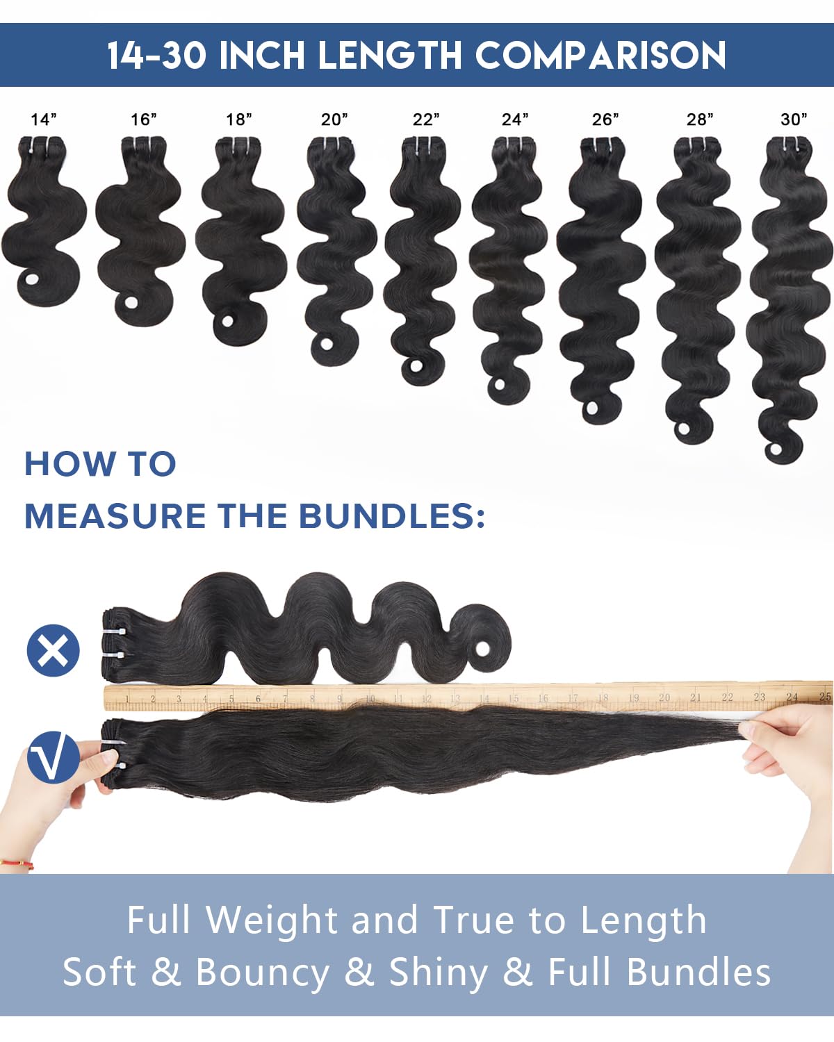 Lucklady natural shine closeup highlights premium virgin Remy hair and soft touch