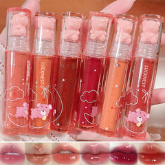 LuckNest Bear Lip Glaze packaging—gift-ready and travel-friendly.