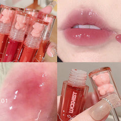 LuckNest Bear Lip Glaze swatches reveal versatile shades for daily looks.