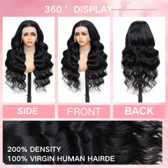 LUCKOKOS HD transparent lace front detail offers invisible part and realism.