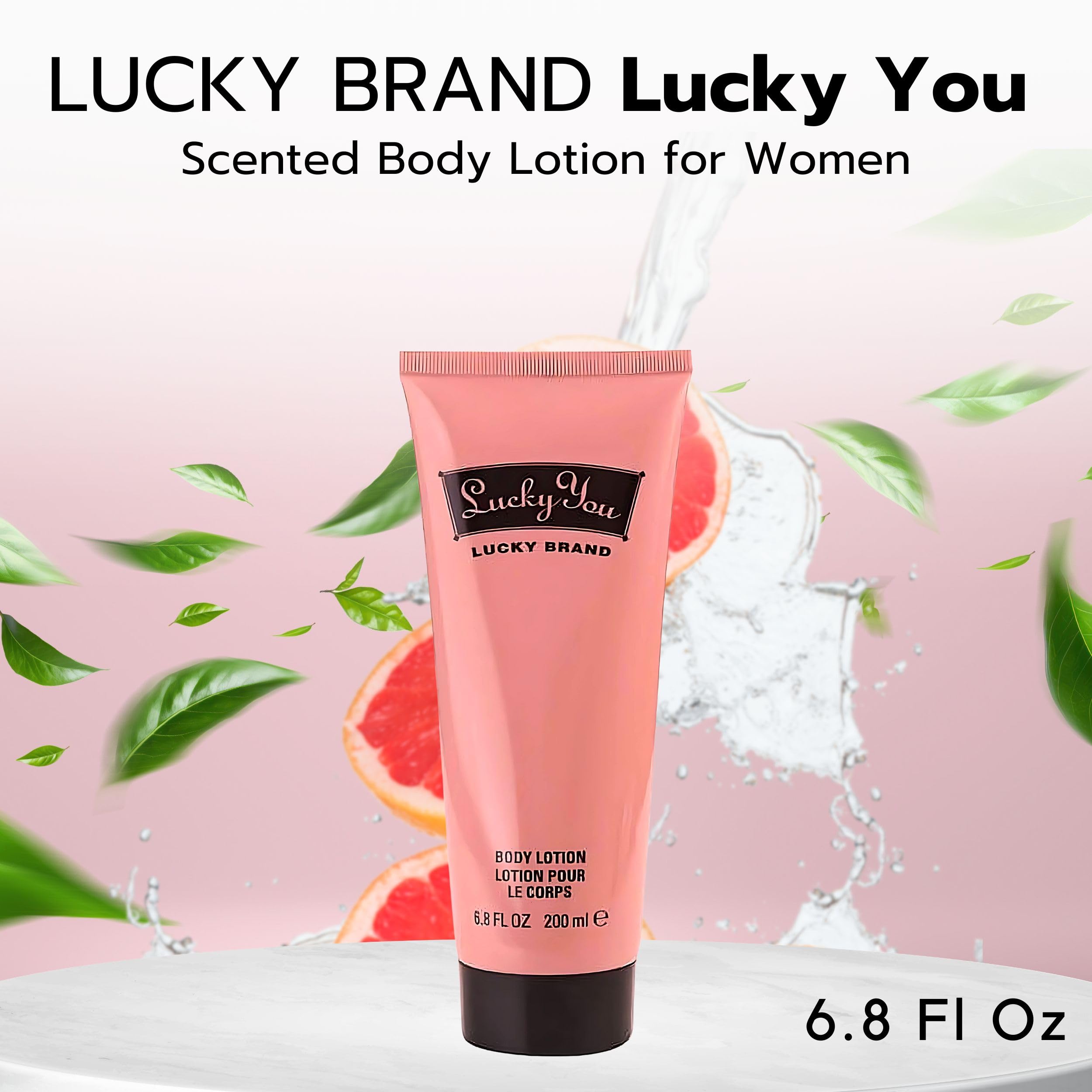 Lucky Brand Lucky You lotion application demonstrates even spread.