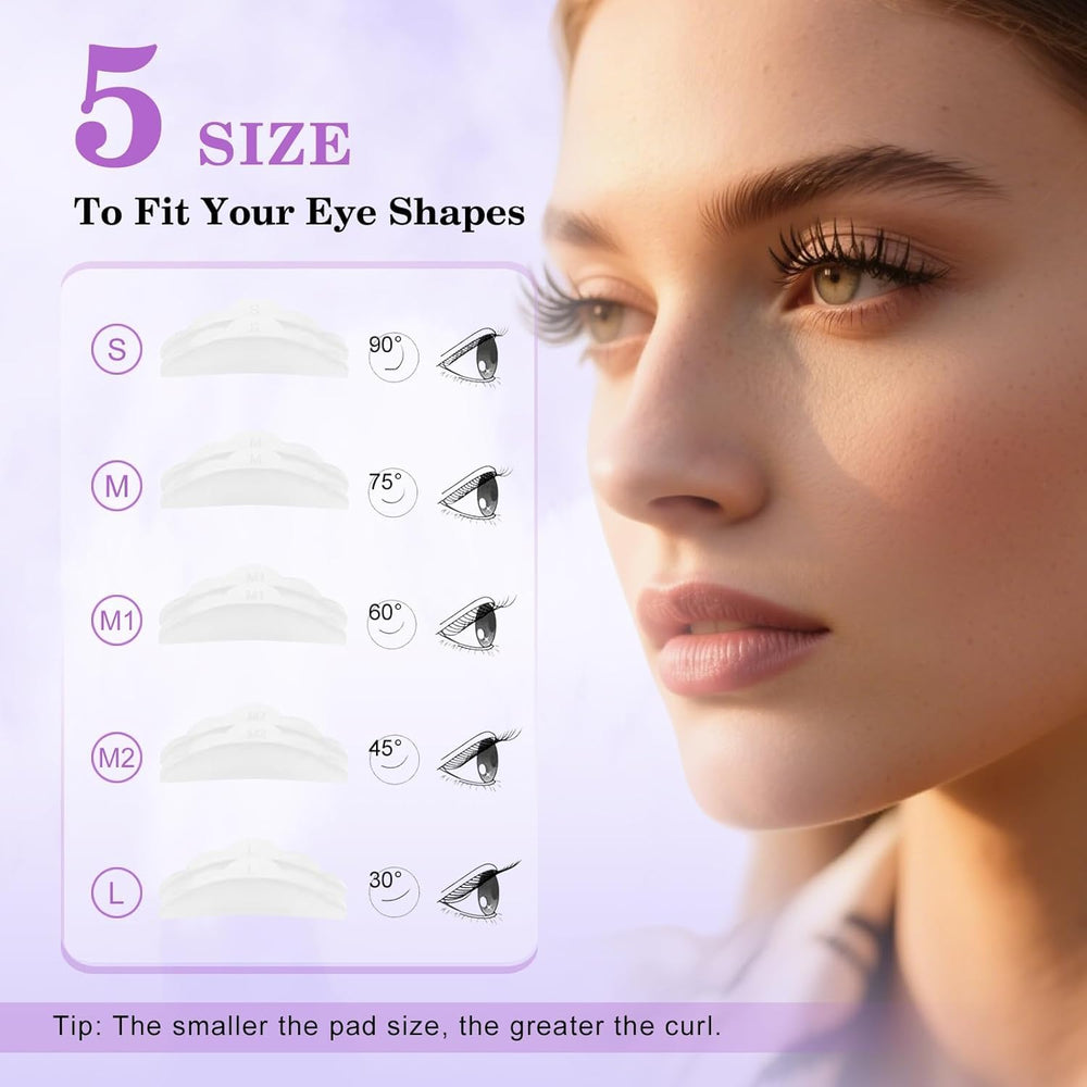 Lucky Cat before-after image highlights dramatic lash curl and brow lift.