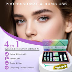 Lucky Cat brow lamination pads and brush shape natural, lifted brows.