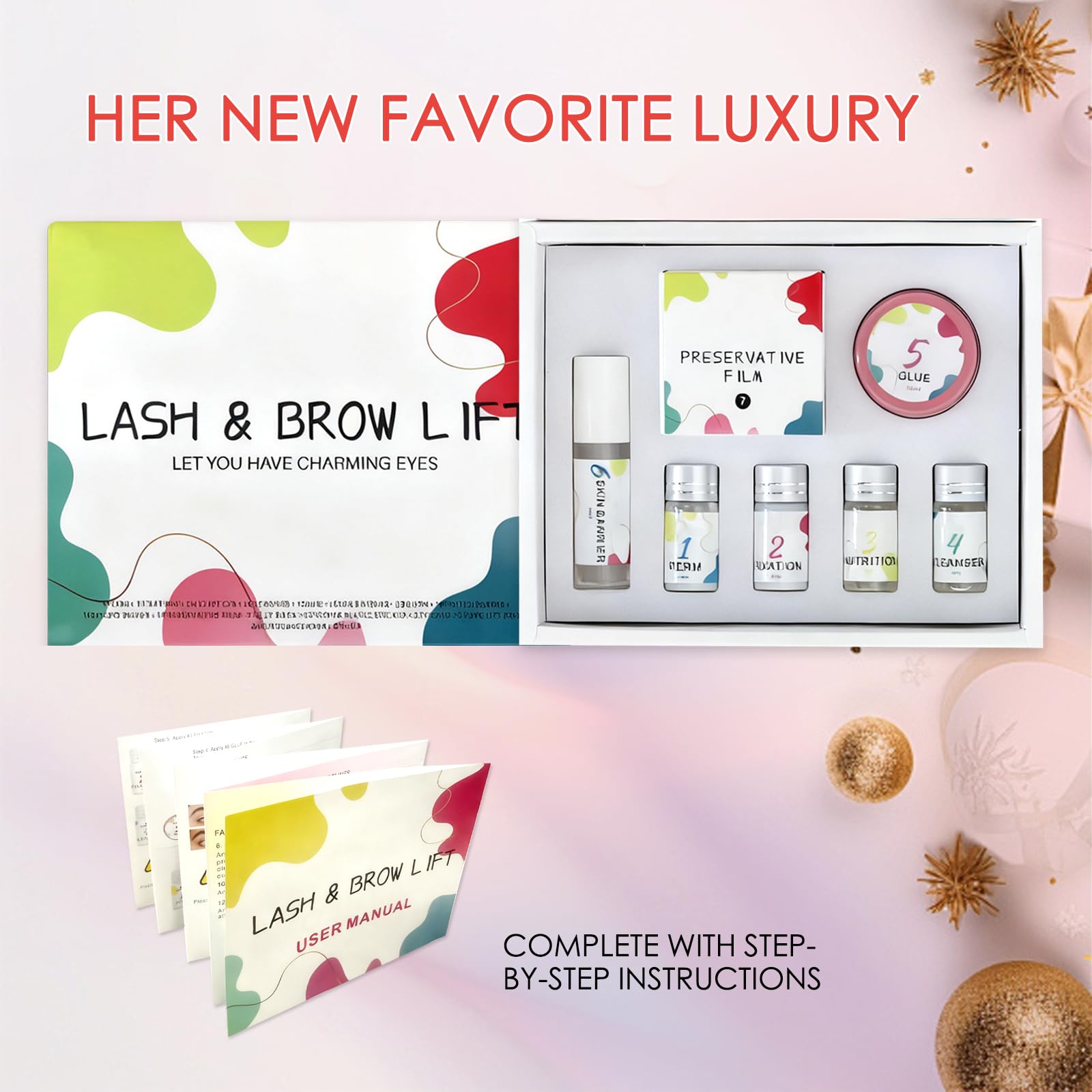 Lucky Cat complete tools and adhesive kit for a full at-home lash lamination routine