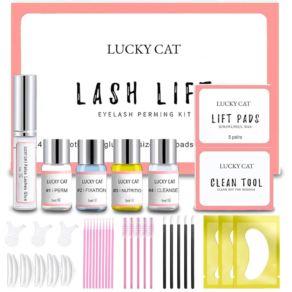 LUCKY CAT Lash Lift Kit packaging signals professional at-home use.