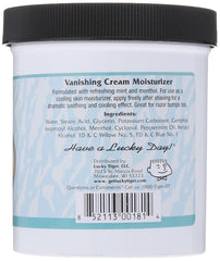 Closeup of Lucky Tiger Sandahl's Vanishing Cream highlighting fast-absorb texture.