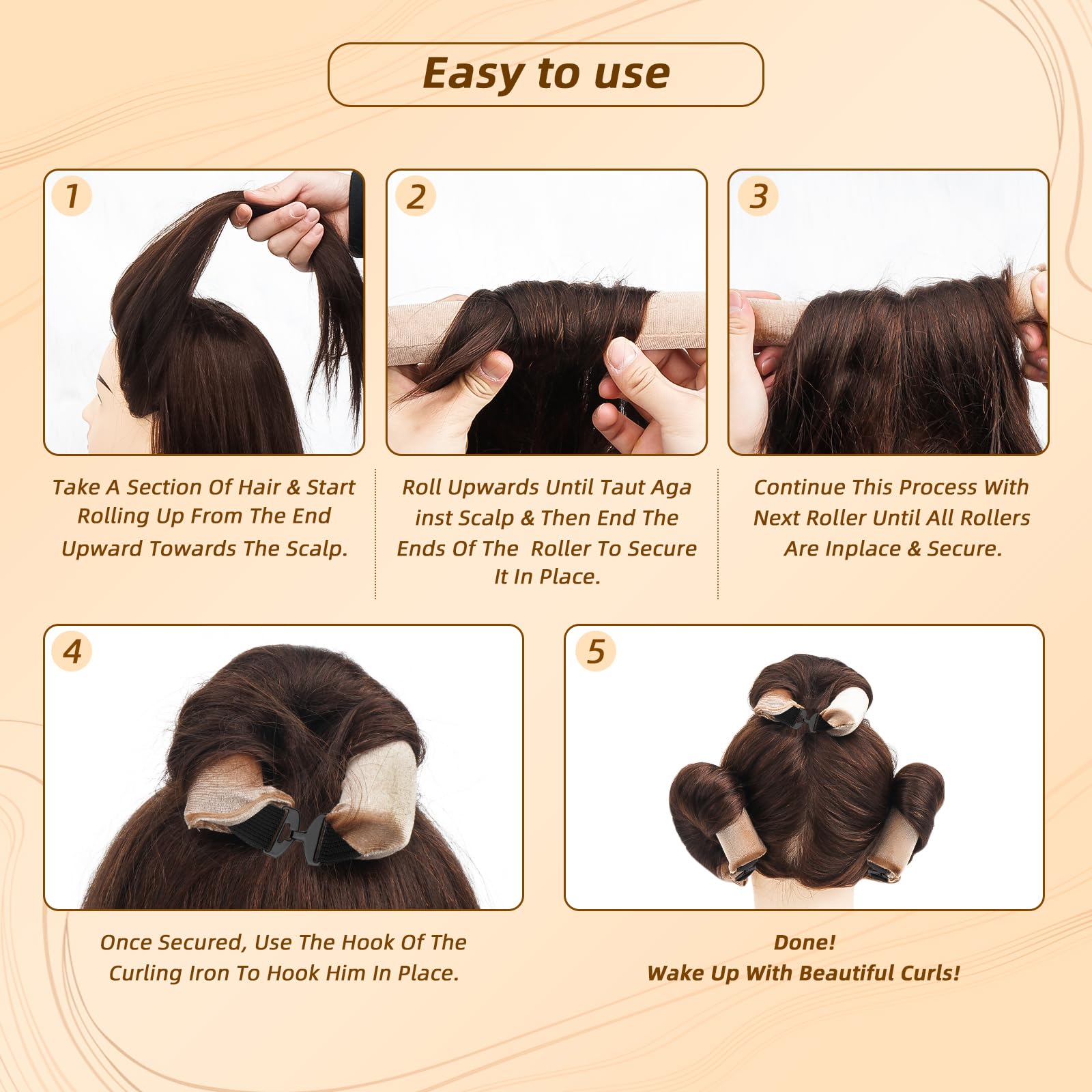 Luckybear all hair types benefit from satin wrap—soft, gentle, non-snagging