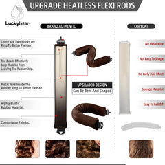 Luckybear jumbo flexi rods for all hair types enabling defined curls.
