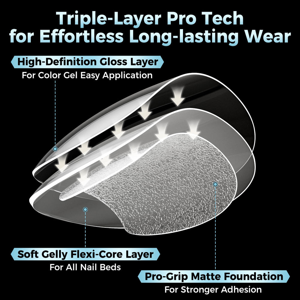 Luckyfairy back-edge curve provides comfortable, natural nail fit.