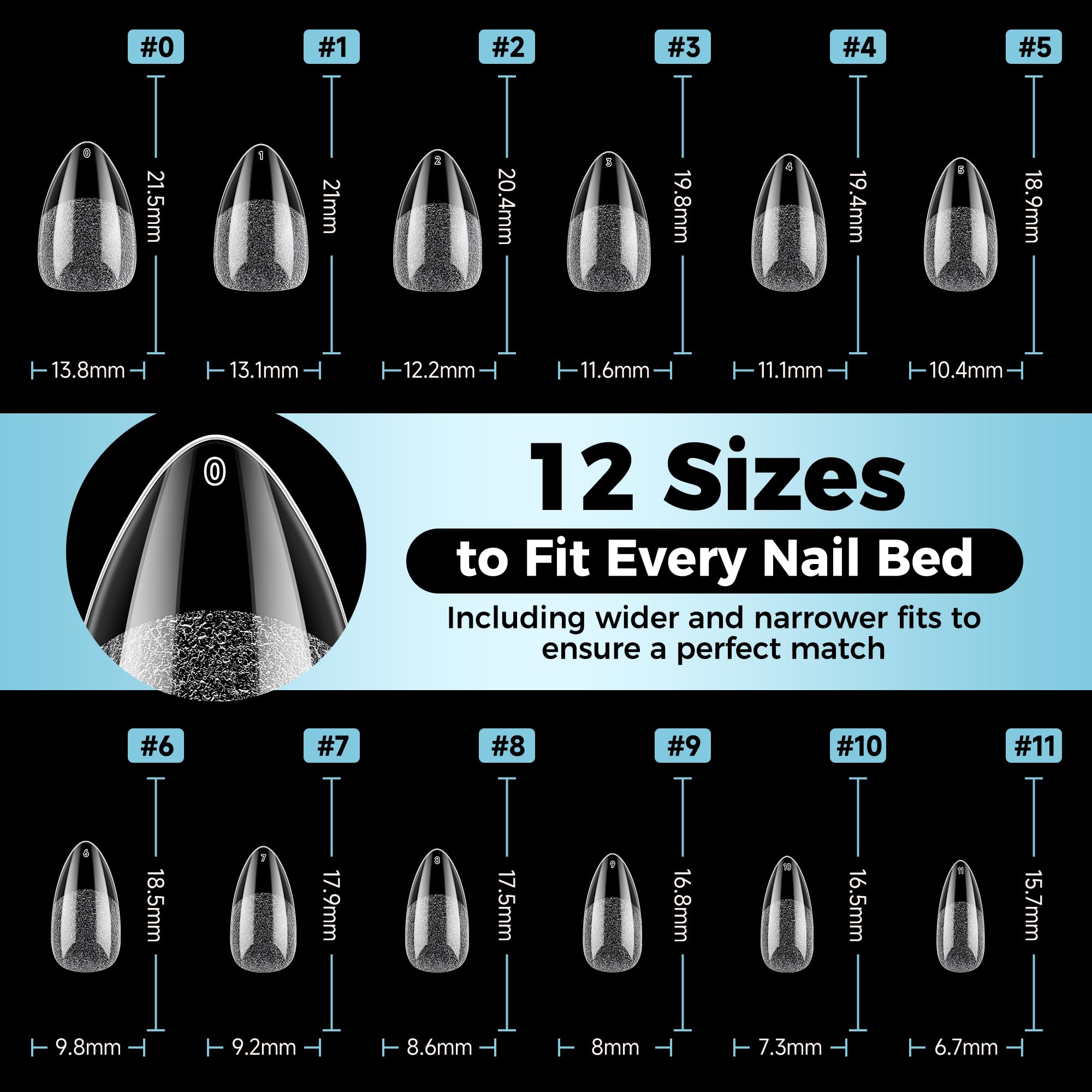 Luckyfairy clear, bright tips simplify painting and custom designs.