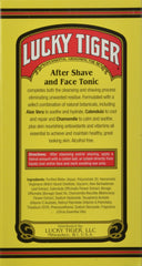 Lucky Tiger Face Tonic application demonstrates soothing hydration after shaving.