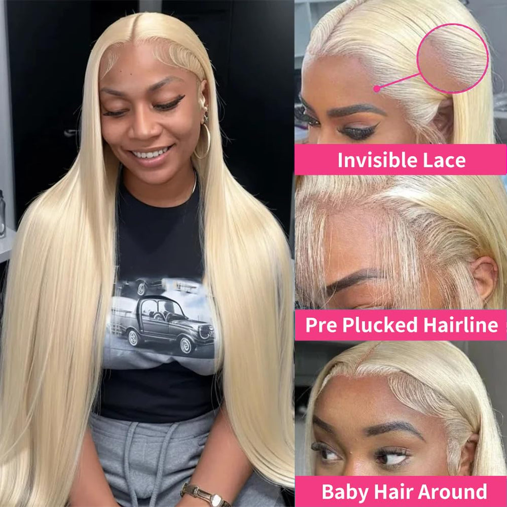 LUCLUEME 613 close-up shows straight Brazilian virgin hair.