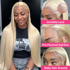 LUCLUEME 613 close-up shows straight Brazilian virgin hair.