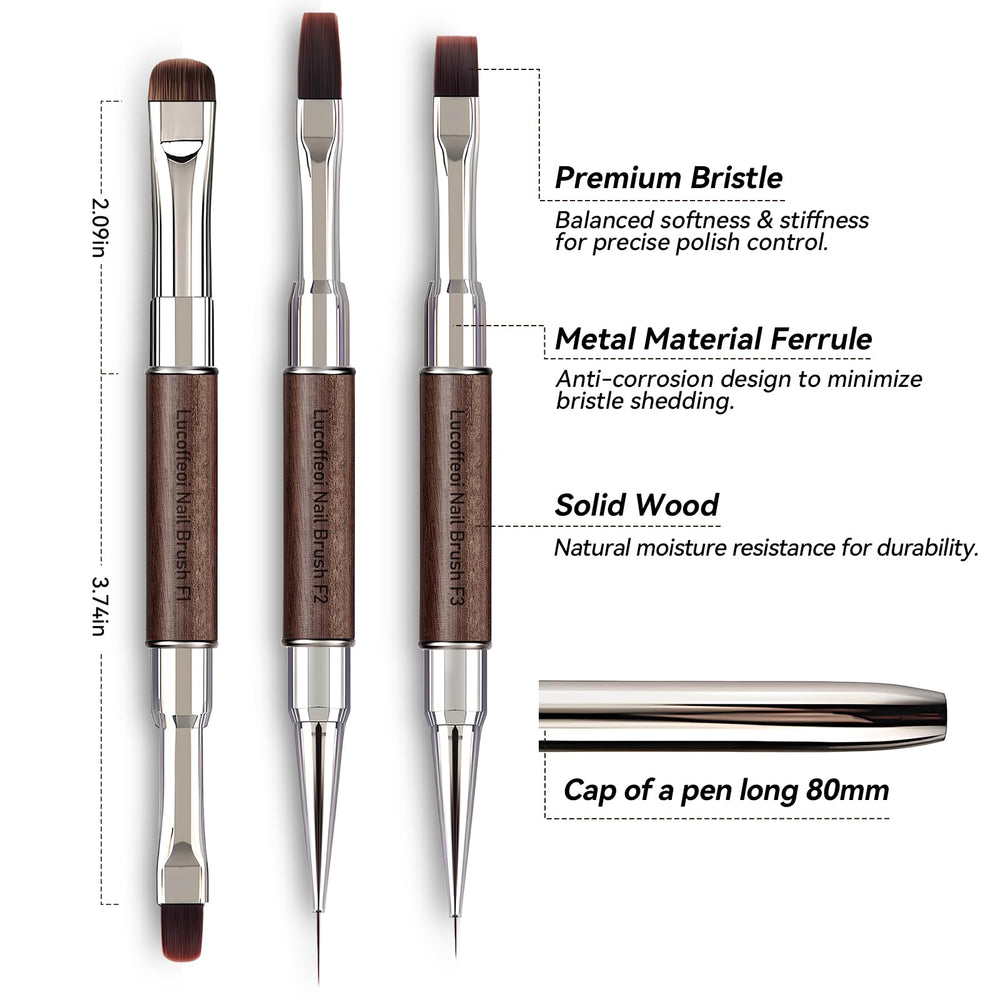 Lucoffeoi 12mm liner for delicate detailing on nail art