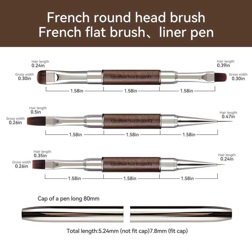 Lucoffeoi brush with cap and wooden handle for durable storage
