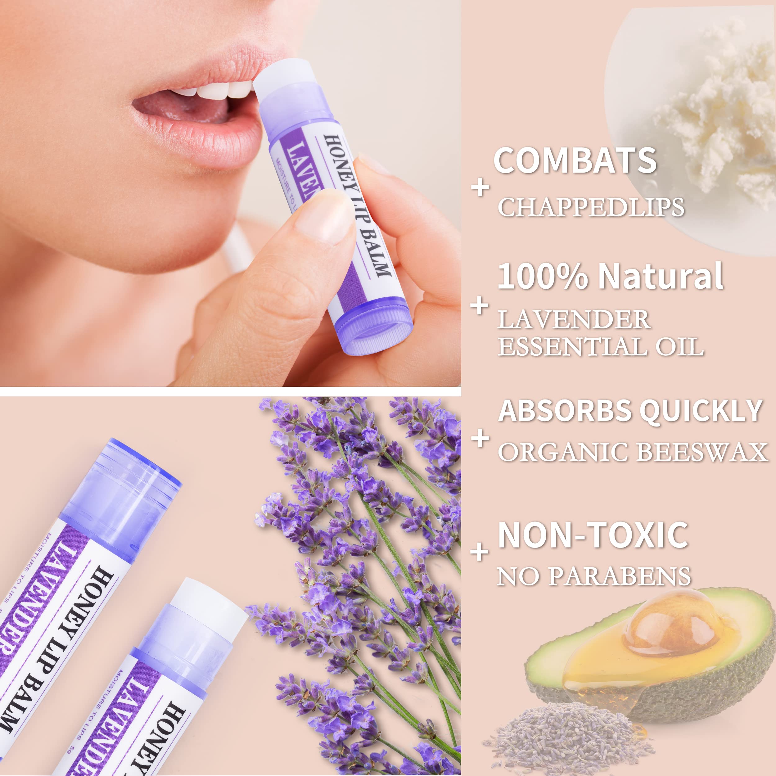 Balsamo labial lavanda miel Lucotiya hidrata y da brillo