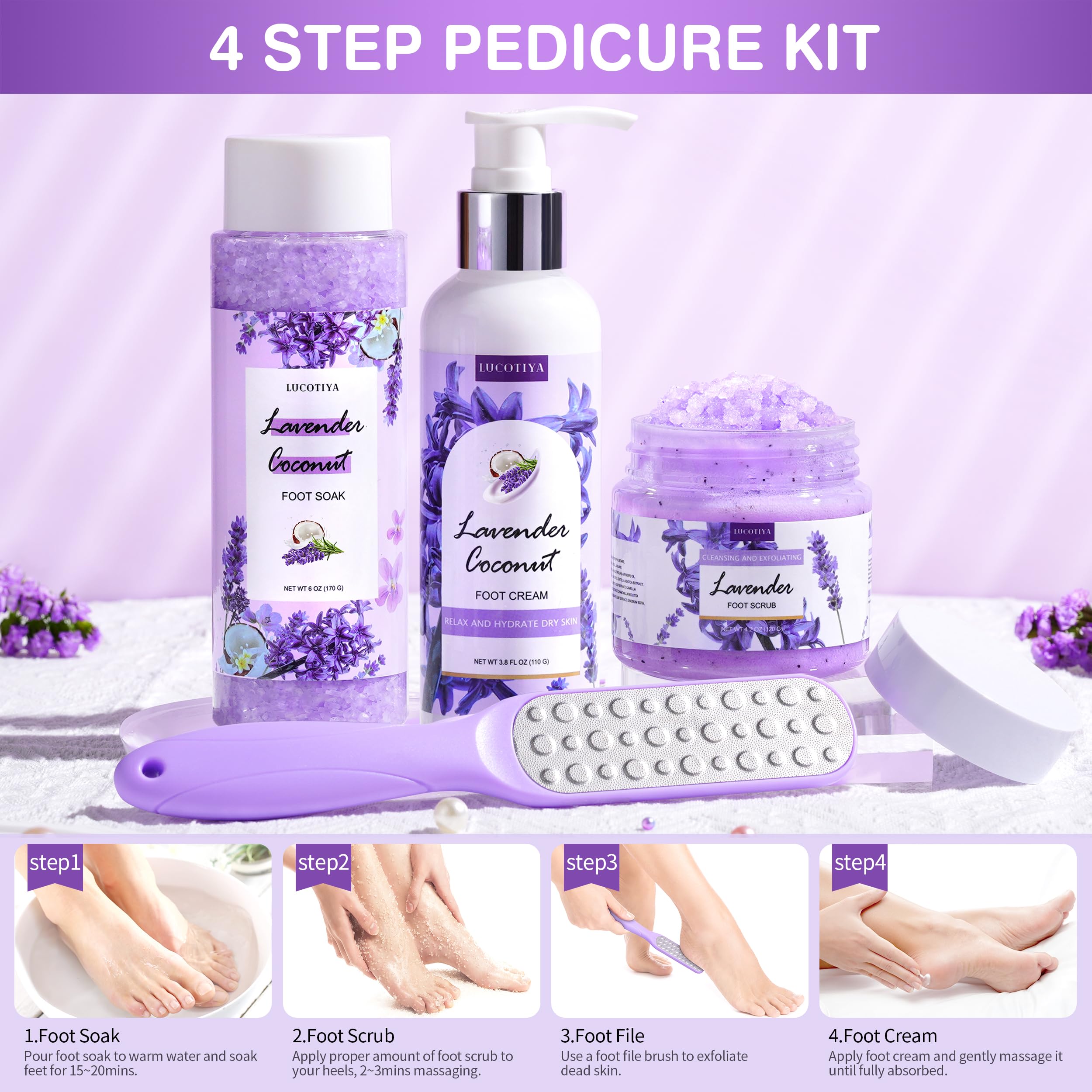 LUCOTIYA Foot Scrub exfoliates away dead skin for baby-soft feet
